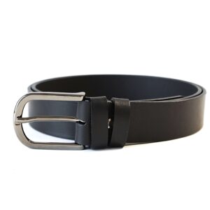 Juodas moteriškas odinis diržas 3,5 cm Vilnius Fashion Belts