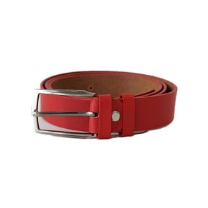 Raudonas moteriškas odinis diržas 3 cm Vilnius Fashion Belts