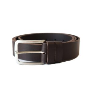 Rudas vyriškas odinis diržas 3,5 cm Vilnius Fashion Belts