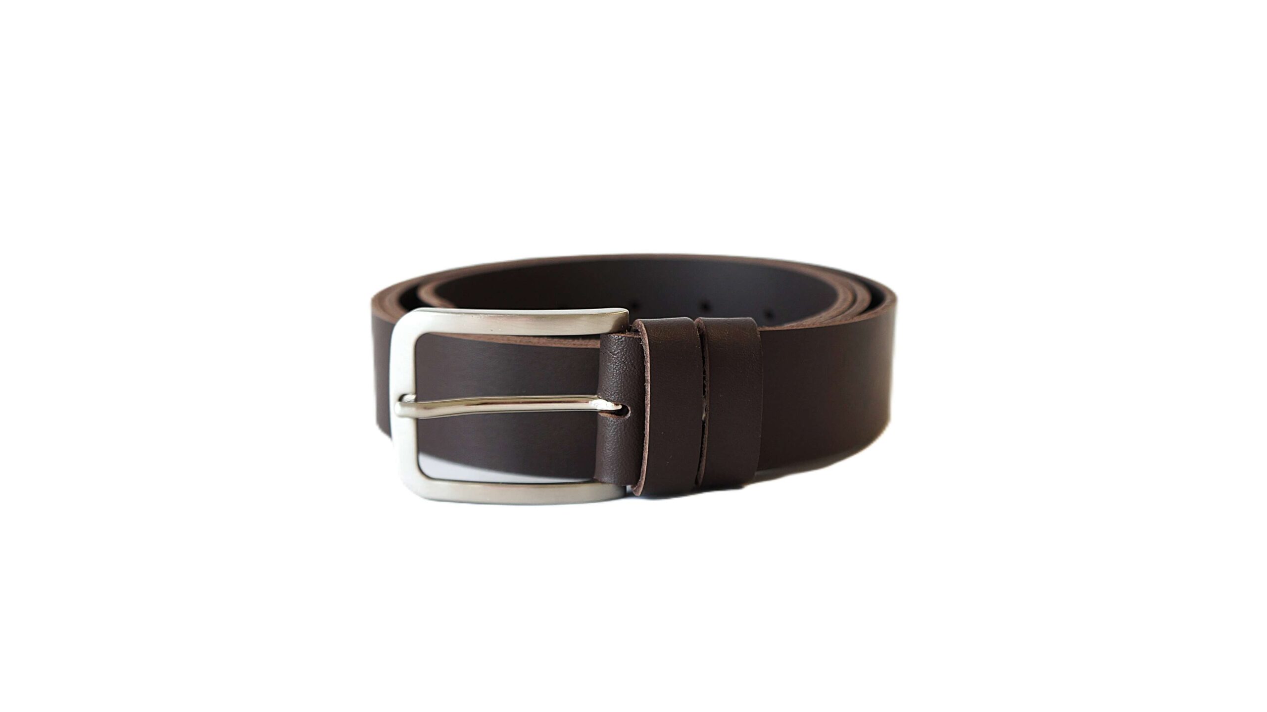 Rudas vyriškas odinis diržas 3,5 cm Vilnius Fashion Belts