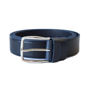 Mėlynas vyriškas odinis diržas 3,5 cm Vilnius Fashion Belts