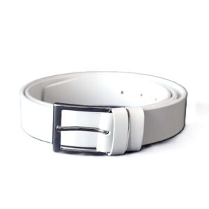 Baltas odinis diržas 3,5 cm Vilnius Fashion Belts