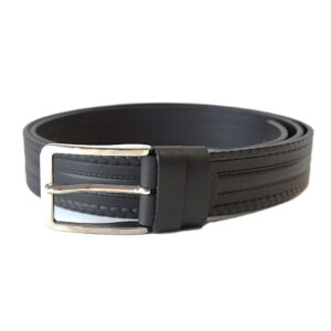 Juodas vyriškas odinis diržas 3,5 cm Vilnius Fashion Belts