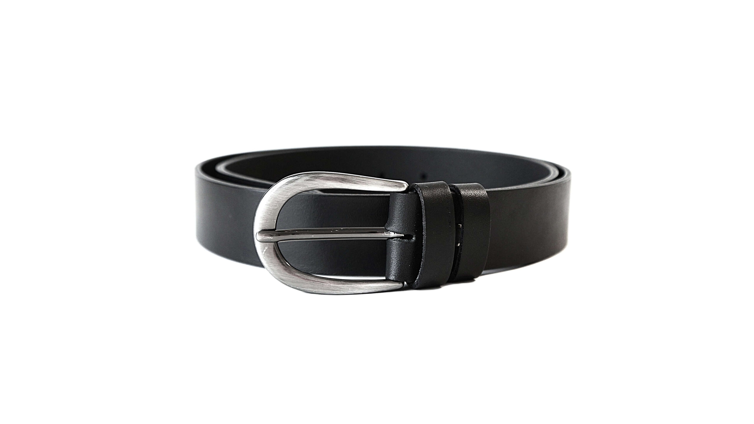 Juodas moteriškas odinis diržas 3,5 cm Vilnius Fashion Belts