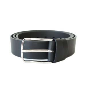 Lietuviškas juodas odinis vyriškas diržas 4 cm prie džinsų Vilnius Fashion Belts