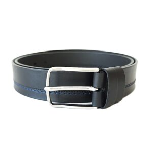 Lietuviškas juodas odinis vyriškas diržas 4 cm prie džinsų Vilnius Fashion Belts