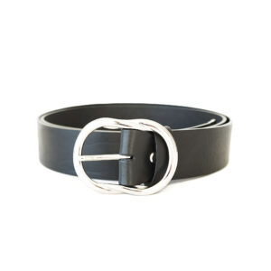 Platus juodas odinis moteriškas diržas 4cm Vilnius Fashion Belts