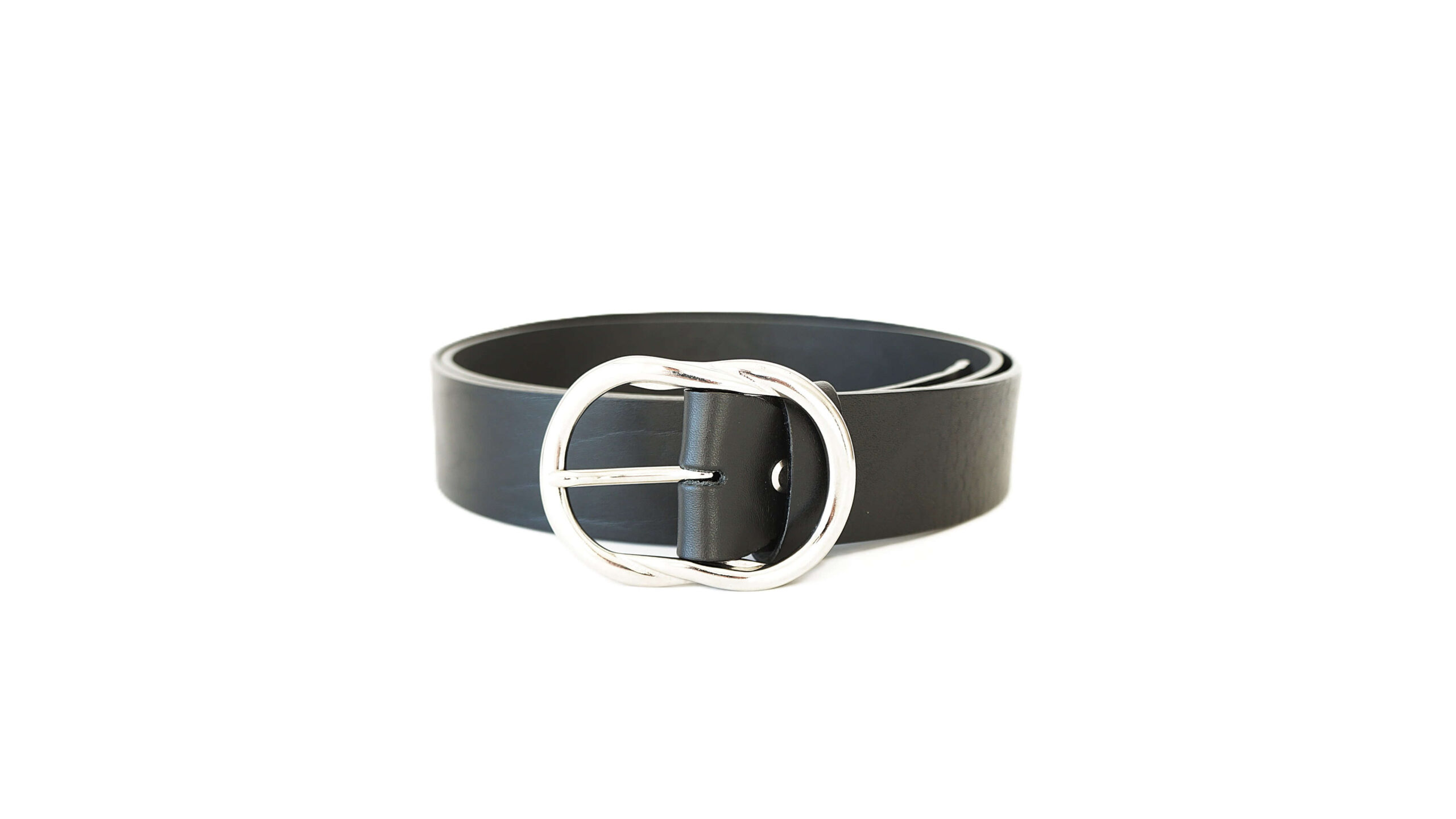 Platus juodas odinis moteriškas diržas 4cm Vilnius Fashion Belts