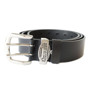 Juodas odinis vyriškas diržas prie džinsų 4 cm Vilnius Fashion Belts