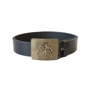 Lietuviškas odinis vyriškas diržas Vytis Gold 4 cm