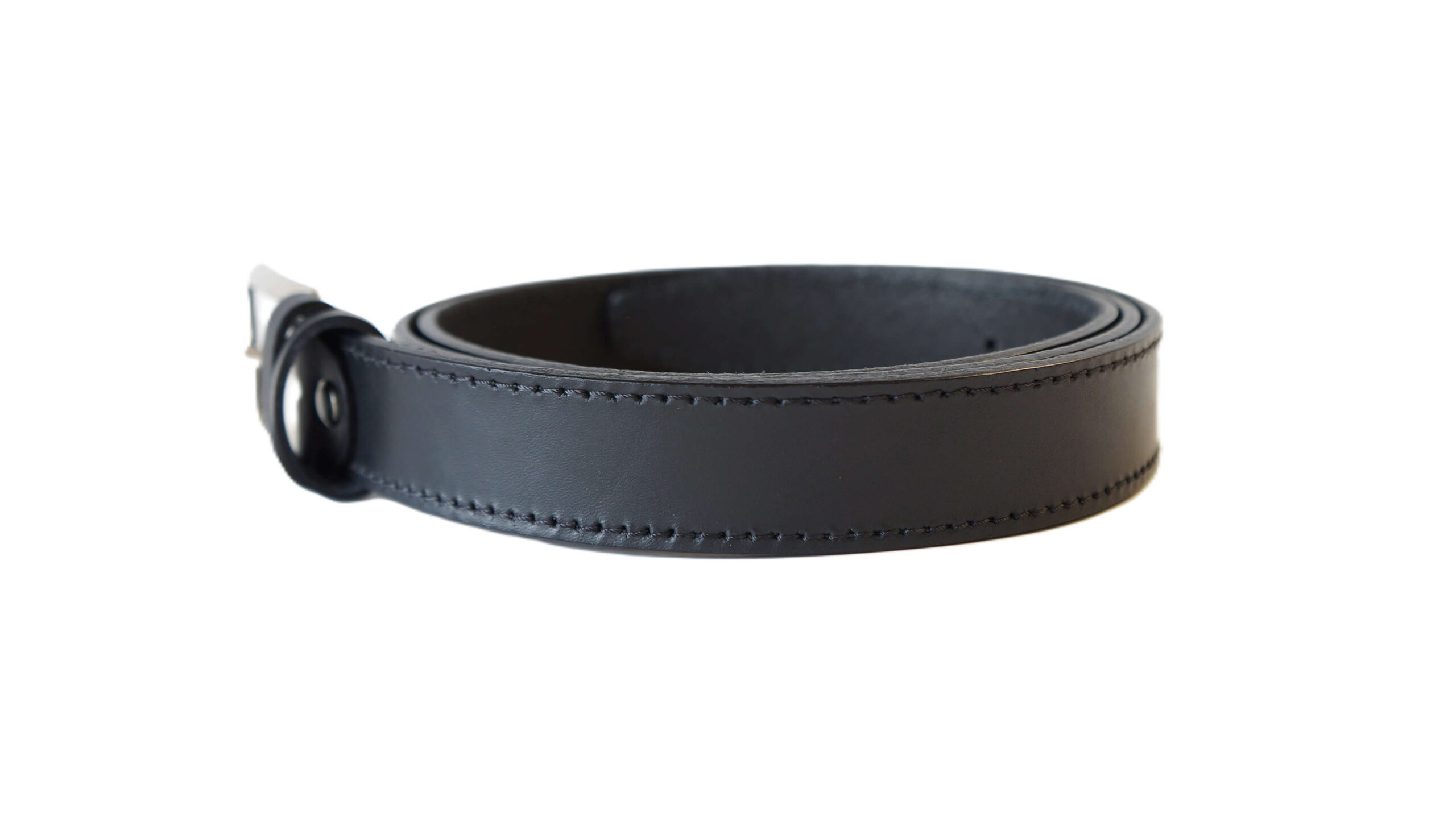 Lietuviškas juodas odinis vyriškas diržas 3 cm Vilnius Fashion Belts