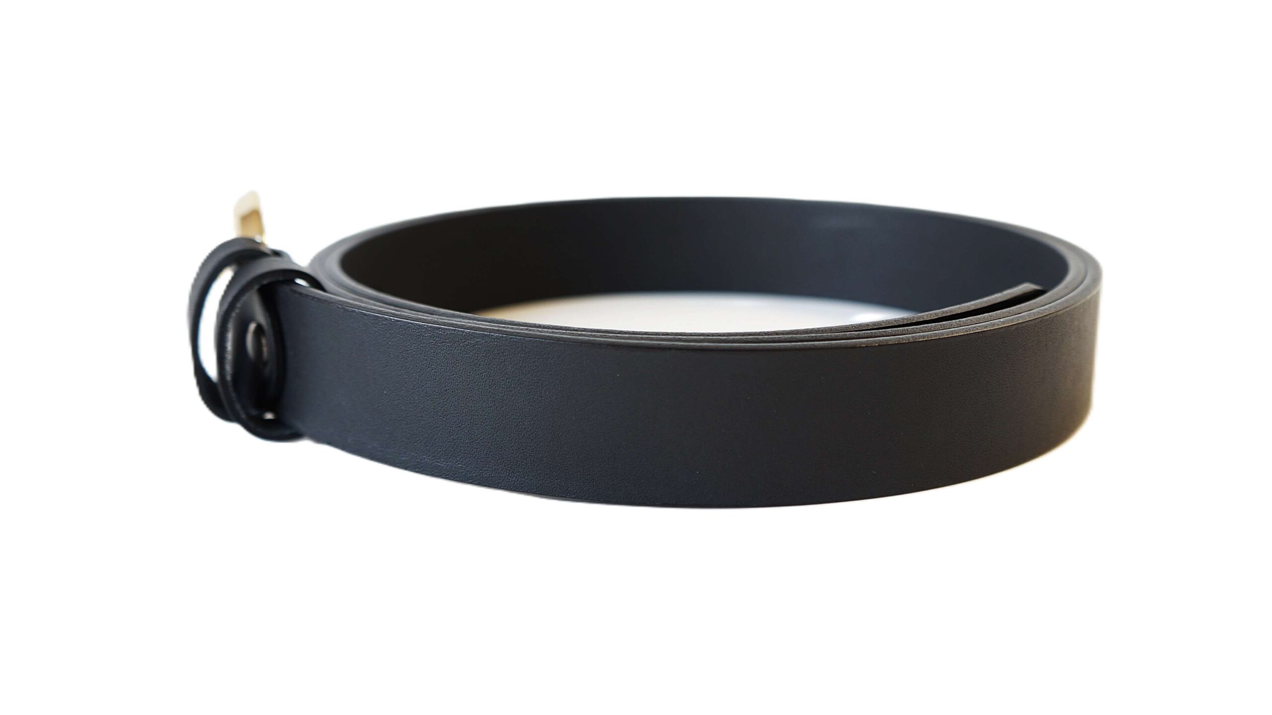 Juodas moteriškas odinis diržas 3 cm su auksine sagtimi Vilnius Fashion Belts