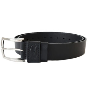 Juodas vyriškas odinis diržas Silver Jeans 4 cm