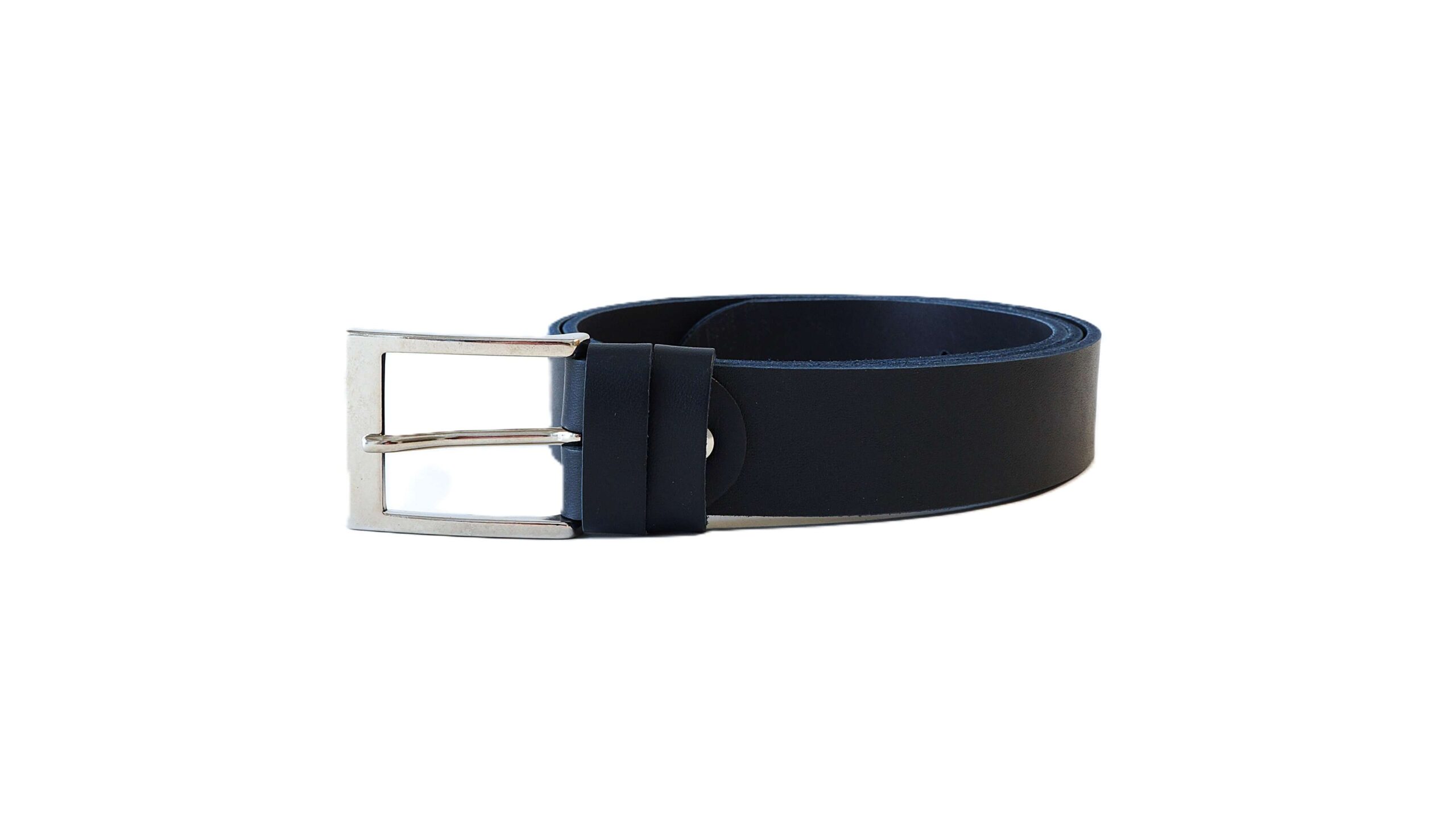 Tamsiai mėlynas odinis diržas 3,5 cm Vilnius Fashion Belts